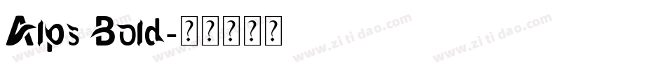 Alps Bold字体转换